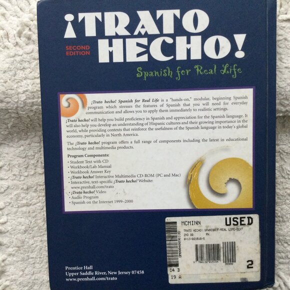 Spanish One Text Book HomeSchool Vocabulary List, Labeled Pictures Communication - Picture 2 of 15